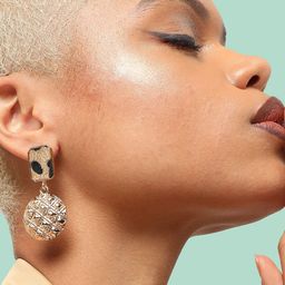 SOHI Gold-Plated Geometric Drop Earrings-20