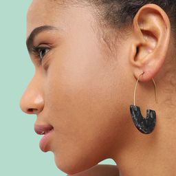SOHI Gold-Plated Contemporary Drop Earrings-32