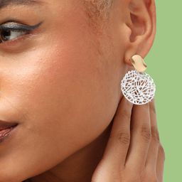 SOHI Gold Plated Contemporary Drop Earrings-19