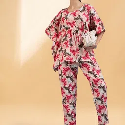 all about you Printed Kaftan Top With Trouser image 2