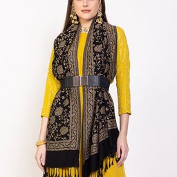 VH Floral Woven Design Woolen Shawl-picture-16
