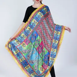 Moda Chales Printed Dupatta with Mirror Work-picture-3