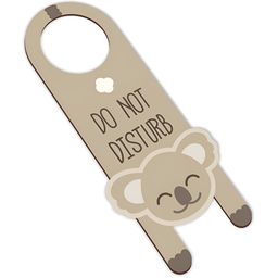 CVANU Brown & Beige Do Not Disturb Painted Wooden Sign Hanger-picture-39
