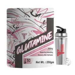 Muscle Performance Glutamine,  0.55 lb  Unflavoured with Steel Shaker -picture-31