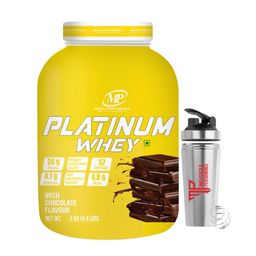 Muscle Performance Platinum Whey,  4.4 lb  Irish Chocolate with Steel Shaker -image-98