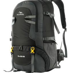 TRAWOC Blaze 55 Liter Colourblocked Brand Logo Ergonomic Travel Rucksack-27
