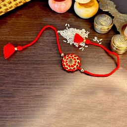 MASQ Men Chakra-Shaped Rakhi With Roli Chawal & Moli-image-94