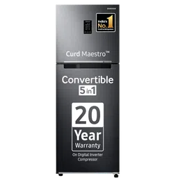 SAMSUNG 291 Litres 2 Star Frost Free Double Door Convertible Refrigerator with Curd Maestro (RT34C4622BX/HL, Luxe black)-image-23