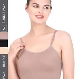 MYSHA Pack of 3 Full Coverage Lightly Padded Non Wired Sports Bra With All Day Comfort image 1