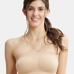 Jockey Wirefree Padded Micro Touch Nylon Elastane Stretch Full Coverage Bandeau Bra-1545-50