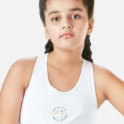 You Got Plan B Girls Seamless Cotton Anti-Bacterial Sports Bra SBNP-Vanilla: 10-12-picture-52