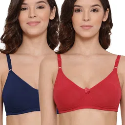 LYRA Pack Of 2 Combed Cotton Seamless Moulded Encircled Bra-image-56