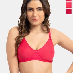 Tweens Pack Of 3 Full Coverage Cotton Non Padded T-Shirt Bra All Day Comfort-64