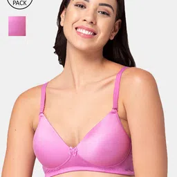 Tweens Pack of 2 Pink T-shirt Bras - Lightly Padded-36