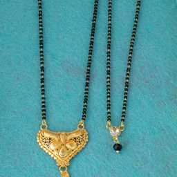 Ramdev Art Fashion Jwellery Set Of 3 Gold-Plated BeadedMangalsutras-image-14