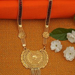 Ramdev Art Fashion Jwellery Gold-Plated Beaded Mangalsutra-24