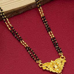 Ramdev Art Fashion Jwellery Gold-Plated Beaded Mangalsutra-image-58