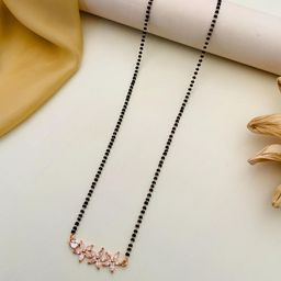 Anouk Rose Gold-Plated Artificial Stones and Beads Mangalsutra-image-38
