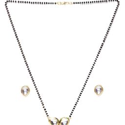 YouBella Gold-Plated Stones and Beads Mangalsutra-image-99