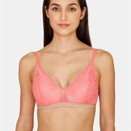 Zivame Pink All Day Comfort T-shirt Lace Bra ZI11DTFASHAPINK-43