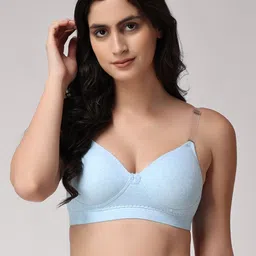 Floret Lightly Padded All Day Comfort Transparent Straps Seamless T-Shirt Bra-picture-12