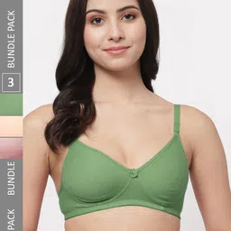 Docare Pack Of 3 Lightly Padded Full Coverage Cotton T-shirt Bra With All Day Comfort-43