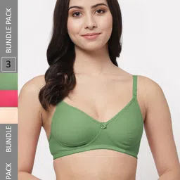 Docare Pack Of 3 Lightly Padded Full Coverage Cotton T-shirt Bra With All Day Comfort-picture-57