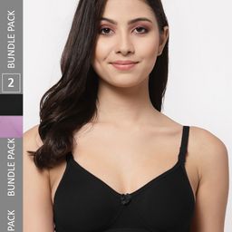 Docare Pack of 2 Full Coverage Lightly Padded Cotton T-Shirt Bras With All Day Comfort-picture-45