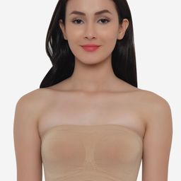 XOXO Design Beige Solid Seamless Bandeau Bra-image-38