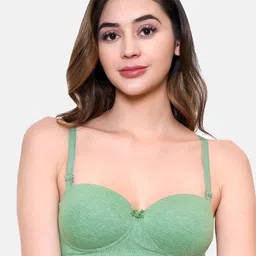 LOTUSLEAF Women Green Bra-46