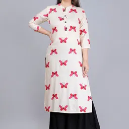 MAUKA Conversational Printed Straight Kurta with Sharara-15