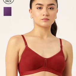 Lady Lyka Maroon & Purple Bra-image-36