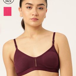 Lady Lyka Purple & Pink Bra Lightly Padded-image-47
