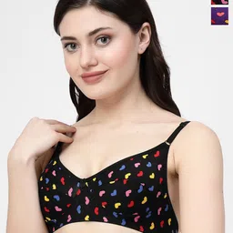 Docare Pack Of 2 Geometric Printed Medium Coverage Cotton Bra-18
