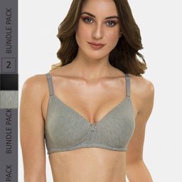 Tweens Pack Of 2 Lightly Padded Full Coverage T-Shirt Bras With All Day Comfort-1