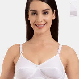 KOMLI Pack Of 4 Full Coverage Non-Padded All Day Comfort Pure Cotton U-Back Beginners Bras-picture-21