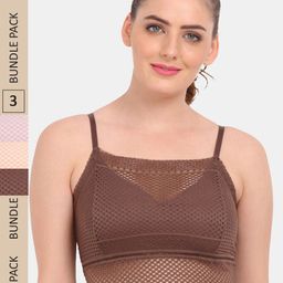 Amour Secret Pack of 3 Floral Bralette Bra-image-8