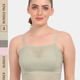 Amour Secret Pack of 3 Floral Bralette Lightly Padded Bra PD837-image-56