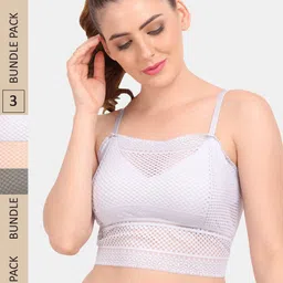 Amour Secret Pack of 3 Lightly Padded Non Wired Bra-image-80
