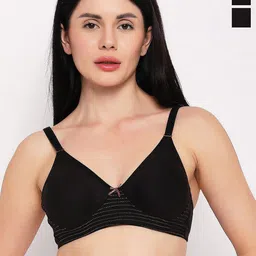 TOFTY Pack Of 2 Full Coverage Super Support All Day Comfort Cotton T-shirt Bras-picture-16