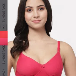 College Girl Pack of 2 Cotton T-shirt Bra - Lightly Padded-picture-51