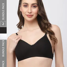 College Girl Pack Of 2 Full Coverage Seamless Cotton T-Shirt Bra BKL02-image-99