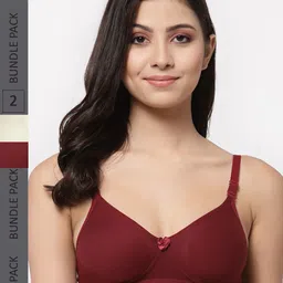 College Girl Pack of 2 Cotton T-shirt Bra - Lightly Padded-picture-22