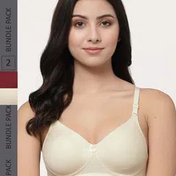 College Girl Pack Of 2 Cotton Lightly Padded Non-Wired Bra-picture-23