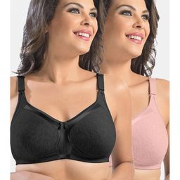 Sonari Pack Of 2 Black & Pink Bra-image-17