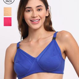 MYLO ESSENTIALS Multi Pack Of 3 Rapid-Dry Maternity Bra-picture-0