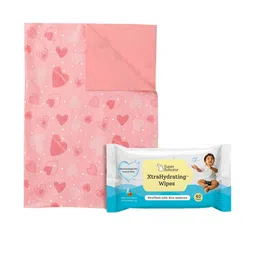 SuperBottoms Infants Set Of Quick Dry Mat & XtraHydrating Wipes image 1