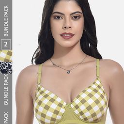 StyFun Pack Of 2 Printed Full Coverage Lightly Padded T-shirt Bra With All Day Comfort-picture-19