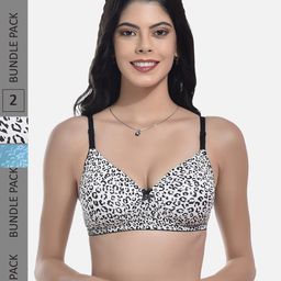 StyFun Pack Of 2 Self-Design Full Coverage Lightly Padded All Day Comfort Bra-image-4