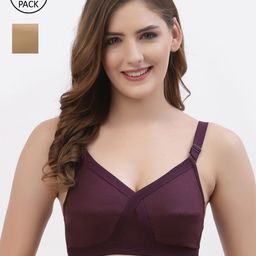 Floret Burgundy & Nude-Coloured Bra-image-32